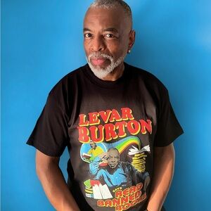 Levar Burton read banned books graphic T